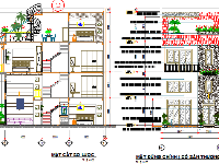 Nhà phố 4 tầng,nhà mặt tiền 6.3m,6.3x13.3m,hồ sơ thiết kế nhà,nhà phố méo,đất méo